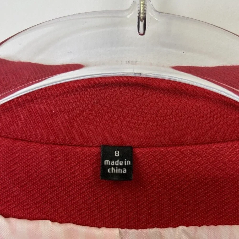 Cabi Red Blazer Jacket Womens‎ Size 8 Bow Beau